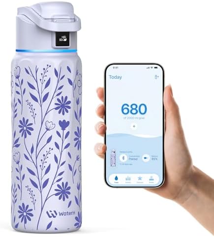 WaterH BOOST Smart Water Bottle Tracker with Reminder to Drink Water, 32oz by WATERH