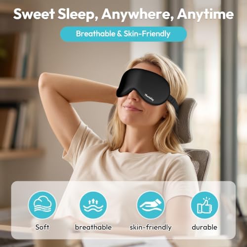 7-Day Sleep Mask Set, Soft Eye Masks for Sleeping with Adjustable Strap - Image 2