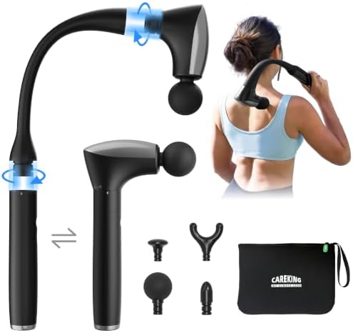 2-in-1 Detachable Muscle Massage Gun Deep Tissue with Extension Handle by CAREKING