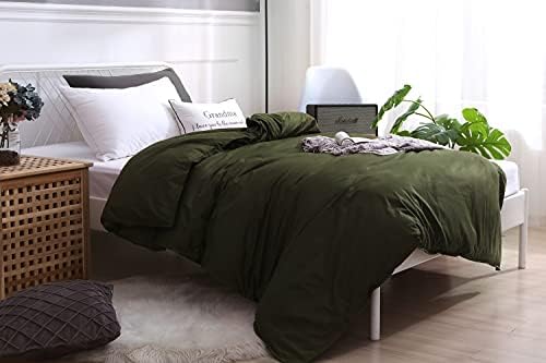 F.Y.Dreams Weighted Blanket Duvet Cover 60x80 inches with 8 Ties,Zipper on Long Side/100% Cotton, Amy Green/Just Duvet Cover - Image 7