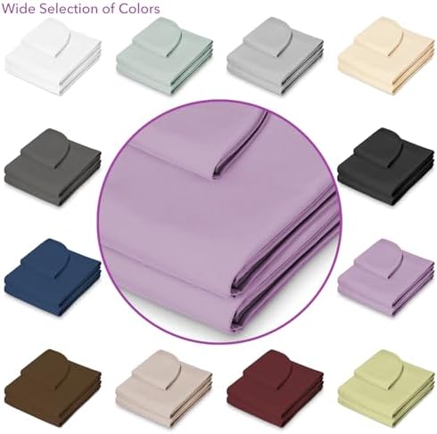 Saloniture 3-Piece Microfiber Massage Table Sheet Set - Premium Facial Bed Cover - Includes Flat and Fitted Sheets with Face Cradle Cover - Lavender - Image 5
