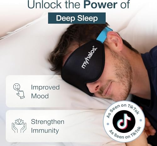 MyHalos® Sleep Mask for Men and Women, 3D Blackout Eye Masks for Sleep - Image 4