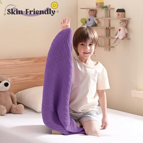 Guohaoi Knitted Weighted Blanket for Adults, 20"x30" 2lbs Full/Queen Size - Image 2
