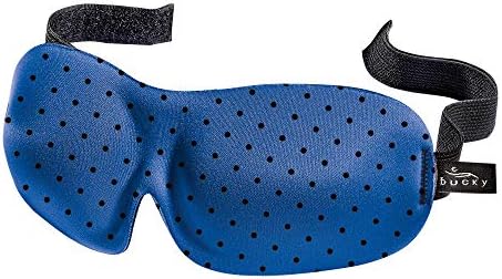 Bucky 40 Blinks No Pressure Printed Eye Mask for Travel & Sleep, Black Dot, One Size by Bucky