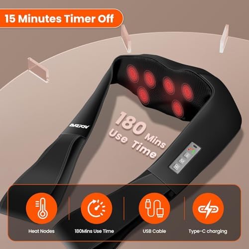 AMZPONY® Cordless Neck Massager for Pain Relief Deep Tissue - Image 5