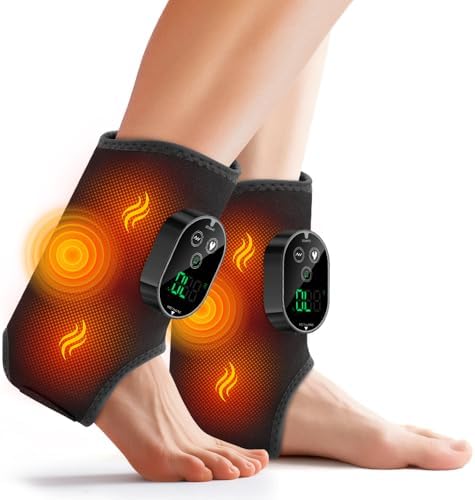 2-Pack Cordless Foot and Ankle Massager for Neuropathy, Ankle Heating Pad by BETOLEAN