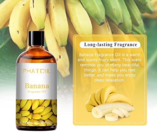 PHATOIL Banana Fragrance Oil for Diffuser Aromatherapy 3.38FL.OZ - Image 5