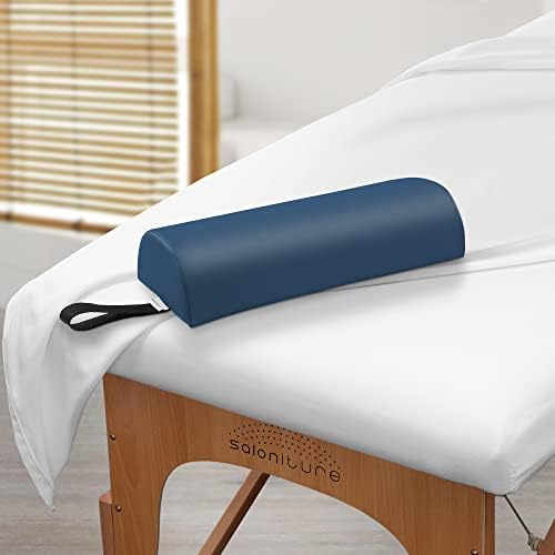 Saloniture Half Round Neck Massage Table Bolster Pillow Pad - 13 x 6 x 3 Inch - Blue - Image 5