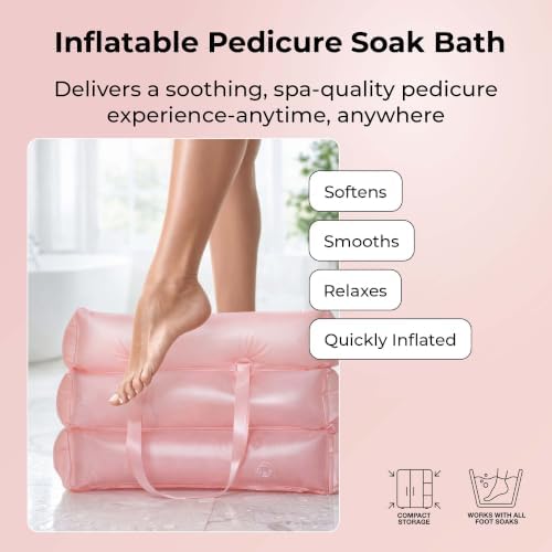 STARSKIN Inflatable Pedicure Bath, Compact & Portable, Spa-worthy pedicure experience, prepare feet for polish, exfoliation or moisturizing treatments, Fab Feet Fast, 1 Bath - Image 2