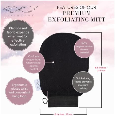 Original Premium Exfoliating Gloves for Body 2pc - Body Scrubber Exfoliator - Image 3