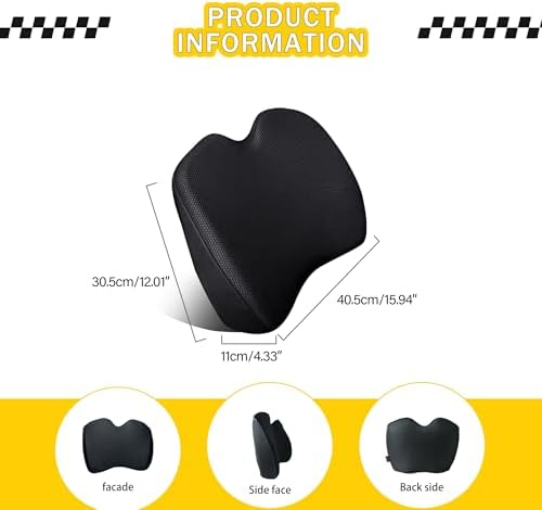 Super Soft Lumbar Support Pillow for Car, 100% Memory Foam Lumbar Pillow - Image 2
