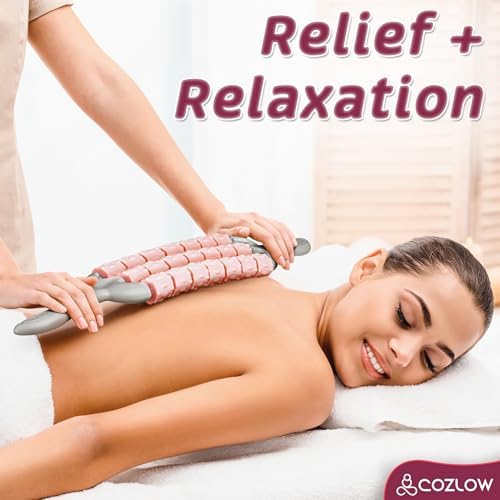 Triple Roller Massage Stick - Body Massager for Muscles - Fascia Rolling Tool - Deep Tissue Therapy for Myofascial Release and Lymphatic Drainage - Handheld Anti Cellulite Device - by Cozlow - Image 5
