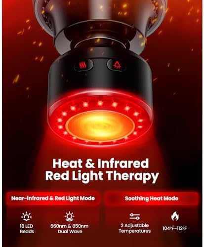 BOB AND BRAD A2 Ultra Heated Massage Gun with Red Light & Infrared Heat - Image 2