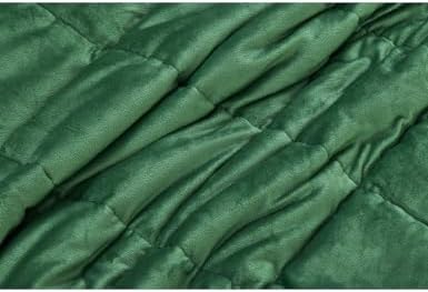 TONGDADA Minky Weighted Blanket | 40''x60'',10lbs | Cozy and Soft Minky Weighted Throw Blanket | Luxury Velvet with Premium Glass Beads | Dark Green Minky - Image 5