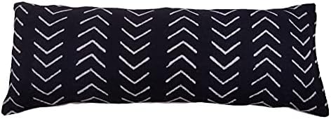 Trade Star 14x36 Lumbar Back Rest Pillow Cover Mudcloth Cushion Cover 100% Cotton Pillow Cover Black Rustic Fall Decor Cushion Case Ethnic Boho Decor Throw Pillow Cases for Housewarming Gifts by TradeStar