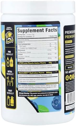 Musclesport BCAA Revolution Amino Acid Powder Supplement for Men & Women - Intra Workout Training Complex - Recovery Supplement (Blueberry Lemonade, 30 Servings) - Image 2