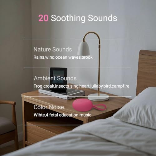 Portable Baby Sound Machine & Essentials for Babies & Kids-Rose - Image 2