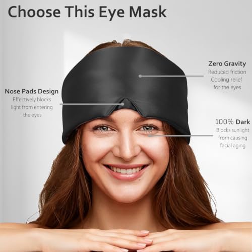 Soft Sleep Mask, Blackout Eye Mask for Side Sleepers for Women Men - Image 3