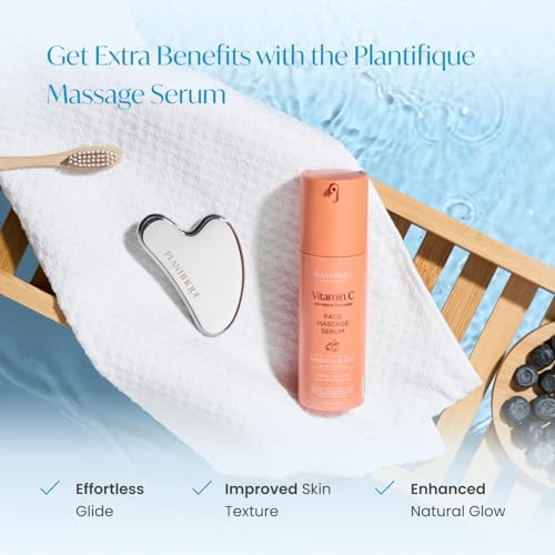 PLANTIFIQUE Stainless Steel Gua Sha Facial Tool - Face Massager, Anti Aging - Image 4