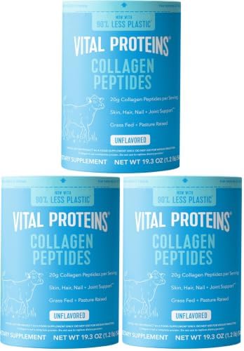 Vital Proteins Collagen Peptides Powder - Grass Fed Collagen Peptides for Hair, Nail, Skin, Bone & Joint Health, Unflavored, 27 Servings (Pack of 3) by VitalProteins