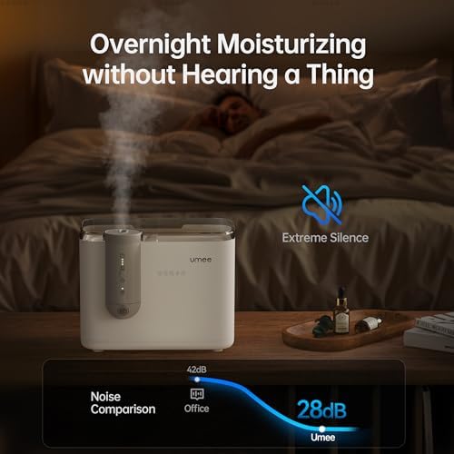 Humidifiers for Bedroom, 4L Top Fill for Large Room, 32H Runtime, Quiet Ultrasonic Cool Mist Humidifier for Home, Indoor, Baby Nursery, Plants, Easy to Clean & Fill, White - Image 4
