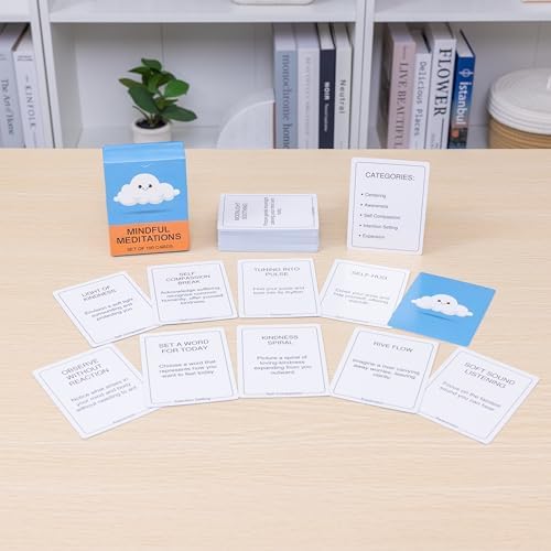 100 Mindful Meditations Cards – Mindfulness & Meditation Self‑Care Prompts | Desk & Travel Deck for Stress Relief, Focus, Motivation & Well‑Being - Image 5