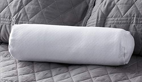 Bucky Millet Filled, Bed Pillow and Pillow Cover, Bolster Cover (6.5 x 16"), White - Image 5