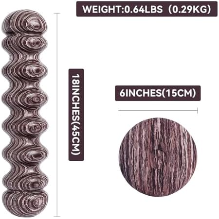 High-Density Foam Roller for Deep Muscle Massage of Legs & Back, Releases Muscle Pain, Pilates Fitness Yoga Pillar （Purple Wave） - Image 6