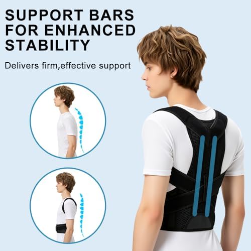 Posture Corrector for Men and Women, Adjustable Back Brace for Back, Neck and Shoulder Pain Relief, Back Support for Posture Improving Scoliosis, Hunchback, Hump, Thoracic, Spine Corrector (Medium) - Image 2
