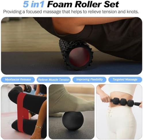 5 in 1 Foam Roller Set High Density Patented Foam Roller for Exercise - Image 5