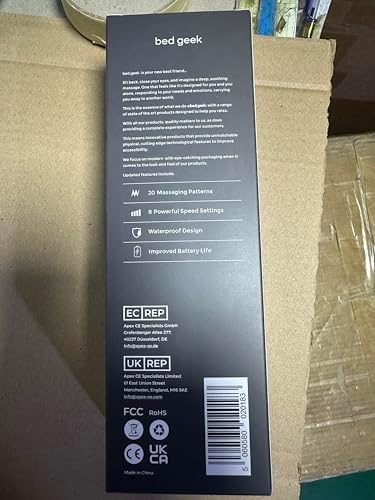 bed geek Handheld Cordless Personal Wand Massager – Waterproof, USB Rechargeable, 20 Vibration Patterns, 8 Speeds, Memory Feature, Skin-Soft Silicone for Ultimate Relaxation Tool - Image 2
