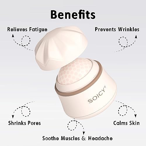 Leeshine Ice Roller Ball for Face and Eyes - Facial Skin Care Tools with a Large Roller and Carry Case Self Care Gift.Men Women (S50-Pink) - Image 2