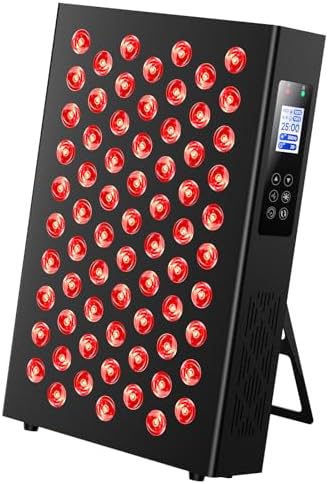 Red Light Therapy Box, 5in1 LED with 630-660-810-830-850, Metal Case, 3 Modes Red Light Panel with Soft Belt, 6 Timing Set - 9 Pulse Modes - 4-Level - Red Light Therapy Panel for Body by Unknown