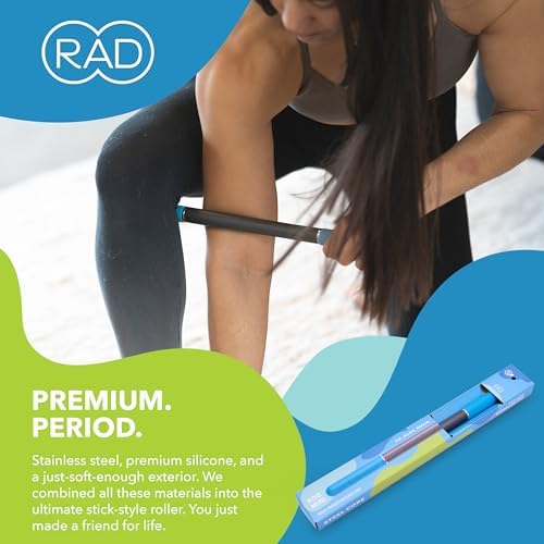 RAD Rod Mini – 16in Compact Deep Tissue Massage Roller Stick – Travel-Ready Myofascial Release Tool for Legs, Back, Neck, Arms & Shoulders – Muscle Roller for Mobility & Recovery - Image 5