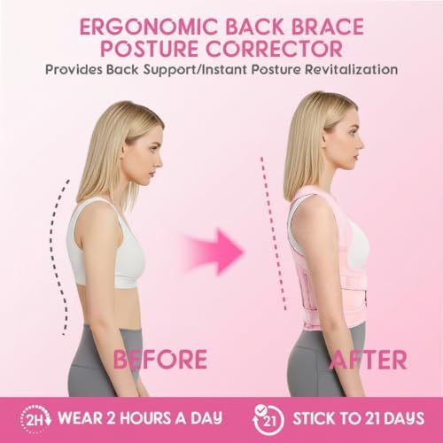 Posture Corrector for Women and Men, Adjustable Full Back Brace - Image 3