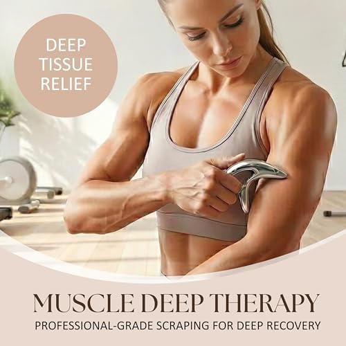 Trigger Point Massage Tool, Gua Sha Tool for Deep Tissue Massage & Fascia Release, Metal Muscle Scraper, Stainless Steel Thumb Saver, Acupressure Myofascial Release Tool, Full Body Pain Relief - Image 4