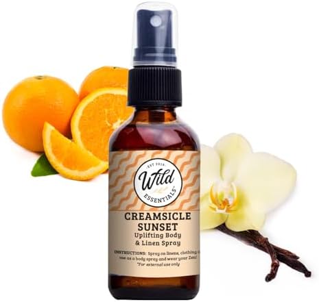 Wild Essentials All Natural Essential Oil Sprays, 2 Ounce, 60ml, Organic Witch Hazel, Aromatherapy, Made in USA by WildEssentials