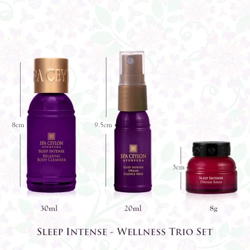 SPA CEYLON Sleep Intense Wellness Trio Set, Ayurvedic Pampering Set with Natural Ingredients, Shower Gel, Body Mist, Balm (150 g, Lavender, Ylang Ylang) - Image 3