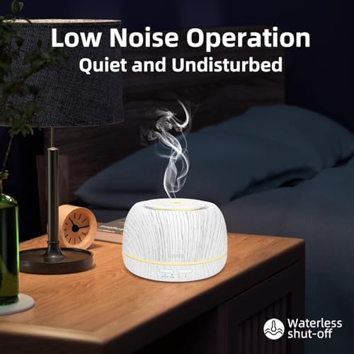 SEEDSEEL 300ML Essential Oil Diffuser, Aromatherapy Diffuser,with Remote Control, 7-Color LED Lights,8 Hours Run Time,Suitable for Home, Bedroom - Image 5
