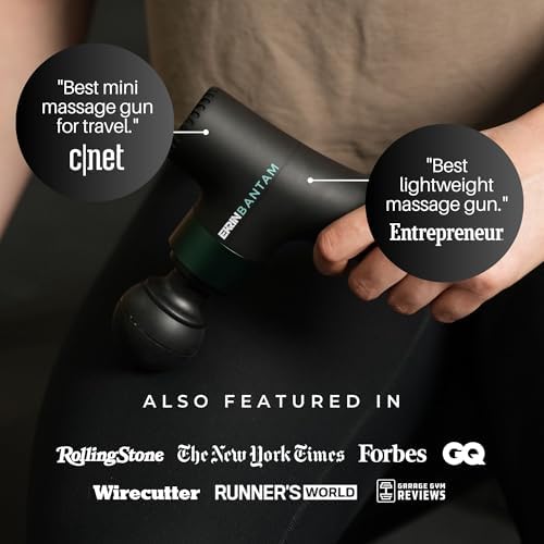 Ekrin Athletics Bantam Mini Massage Gun - Compact Deep Tissue Muscle Massager with Adjustable Speeds & 4 Attachments - Long Battery Life, Lightweight, Travel Friendly - Image 6