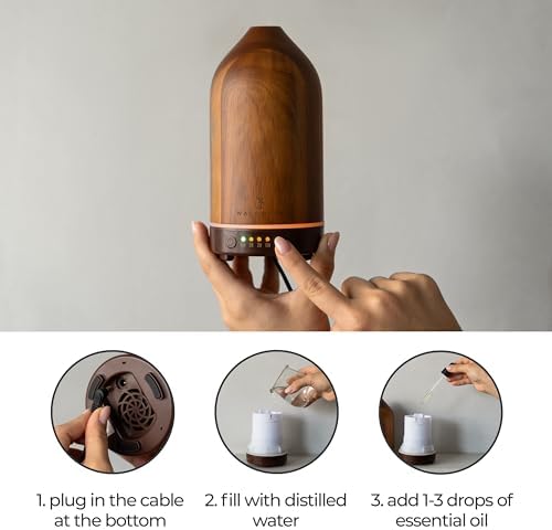 WALDWERK Diffuser (100ml) Made of Premium Acacia Wood - Essential Oil Diffuser for a Pleasant Indoor Atmosphere - Diffusers for Home - Aromatherapy Diffuser - Oil Diffuser - Image 5