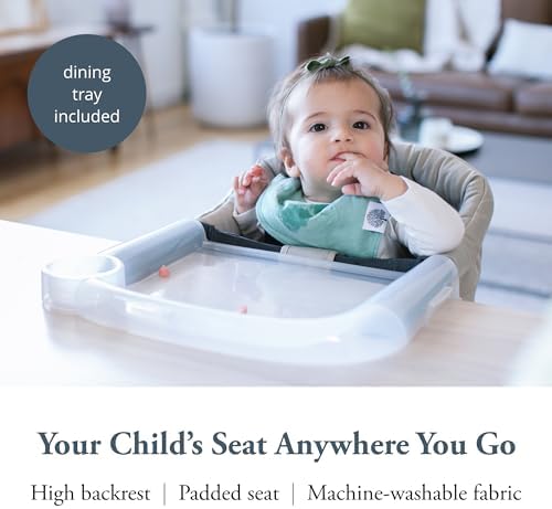 Inglesina Fast Table Chair - Cream + Fast Dining Tray - Portable Baby High Chair - for Babies & Toddlers up to 37 lbs - Fits Tables 0.8'' to 3.5'' Thick - Compact & Easy to Use - Travel Bag Included - Image 2