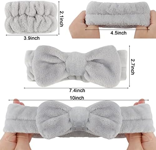 WHAVEL 6PCS Spa Headband and Wristbands Set, Face Wash Headband Wrist Bands for Washing Face Makeup Skincare Hair Band Skin Care Accessories Tools - Image 6