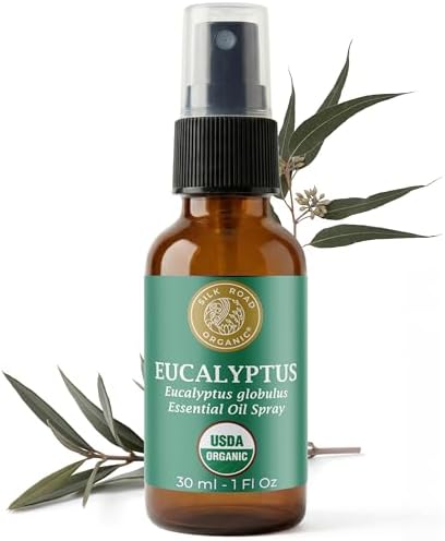 Silk Road Organic Eucalyptus Essential Oil Breath Spray, USDA Certified by SILKROADORGANIC