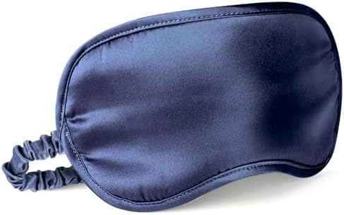 LULUSILK Mulberry Silk Sleep Eye Mask for Sleeping Women and Men, Navy Blue by LULUSILK