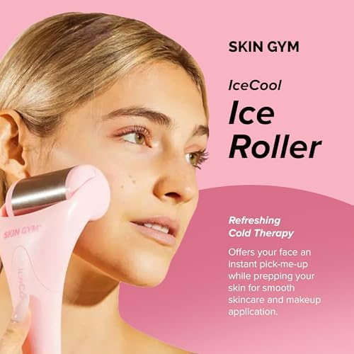 SKIN GYM IceCool Stainless Steel Ice Roller for Face | Cryo Facial Ice Roller for Puffiness & Redness Relief | Cold Face Roller to Tighten Pores & Soothe Skin - Image 2