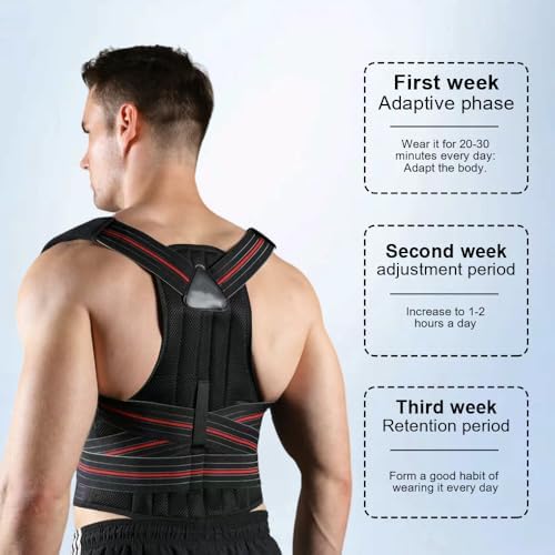 Posture Corrector for Women and men Adjustable Back Brace Posture Corrector For Back Pain Relief - Scoliosis, Hunchback, Spine Corrector Large(waistline 33.5in-37.4in) - Image 5