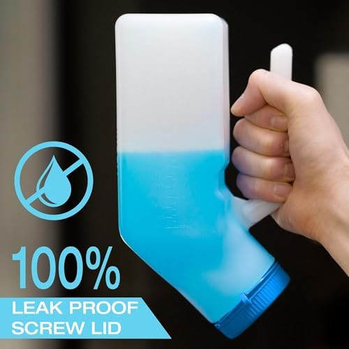 Urinals for Men Glow in The Dark Lid by Tilcare (3 Pack) - 32oz/1000mL Thick Plastic Mens Bedpan Bottle with Screw-on Lid - Spill Proof Urinary Chamber - Male Portable Travel Pee Bottles - Image 2