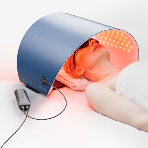 FDA Cleared Red Light Therapy for Face and Neck, 4 Modes LED Mask Light Therapy, Blue Infrared Red Light Therapy Mask for Wrinkles and Acne, PDT Photons Facial Skin Care Device by HOME