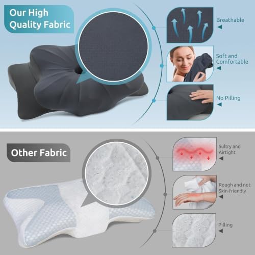 DONAMA Cervical Pillow for Neck Pain, Ergonomic Memory Foam Contour Pillow - Image 4